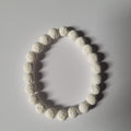 "Lava" Bead Bracelet White