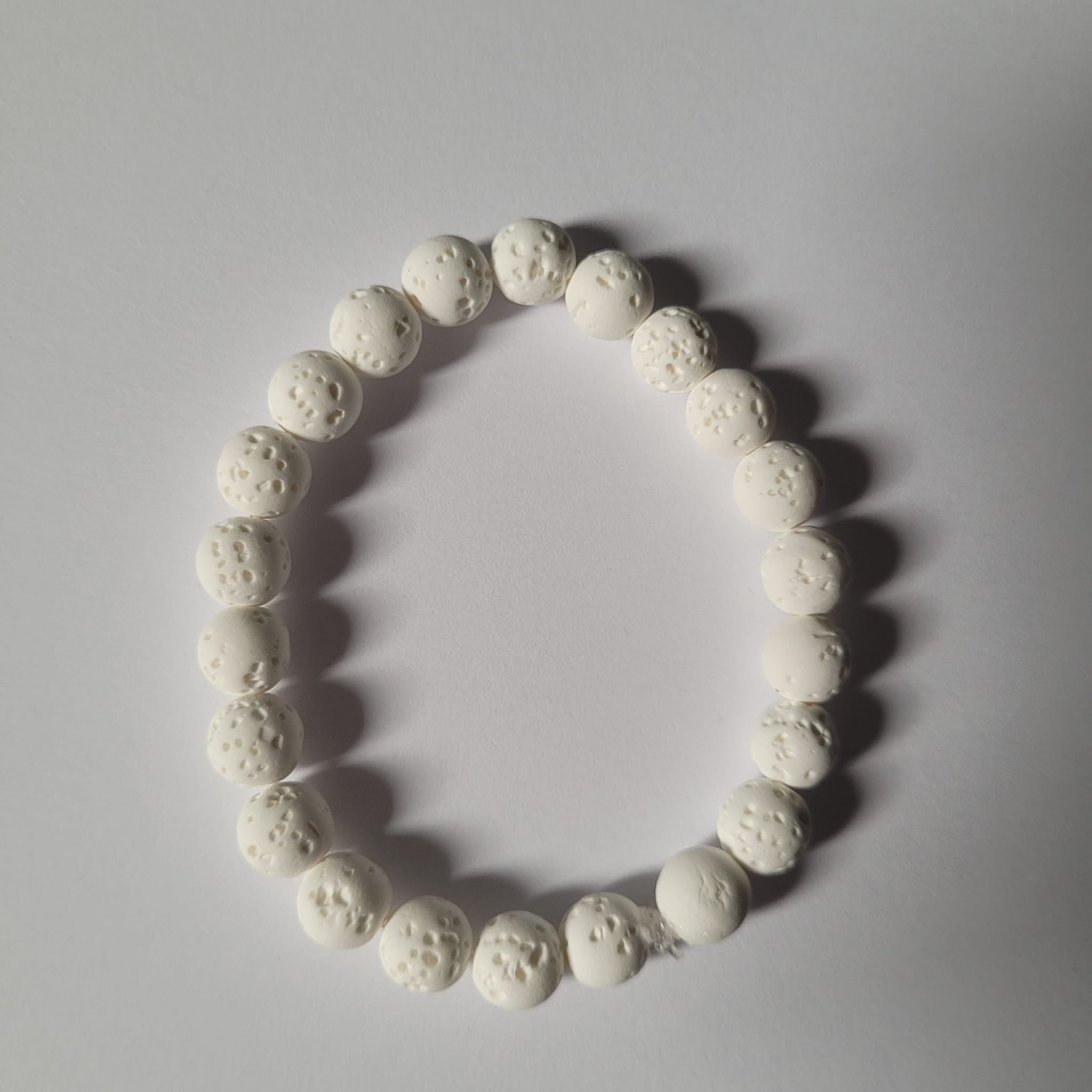 "Moon" Bead Bracelet White