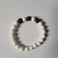 "Lava" Bead Bracelet Black/White