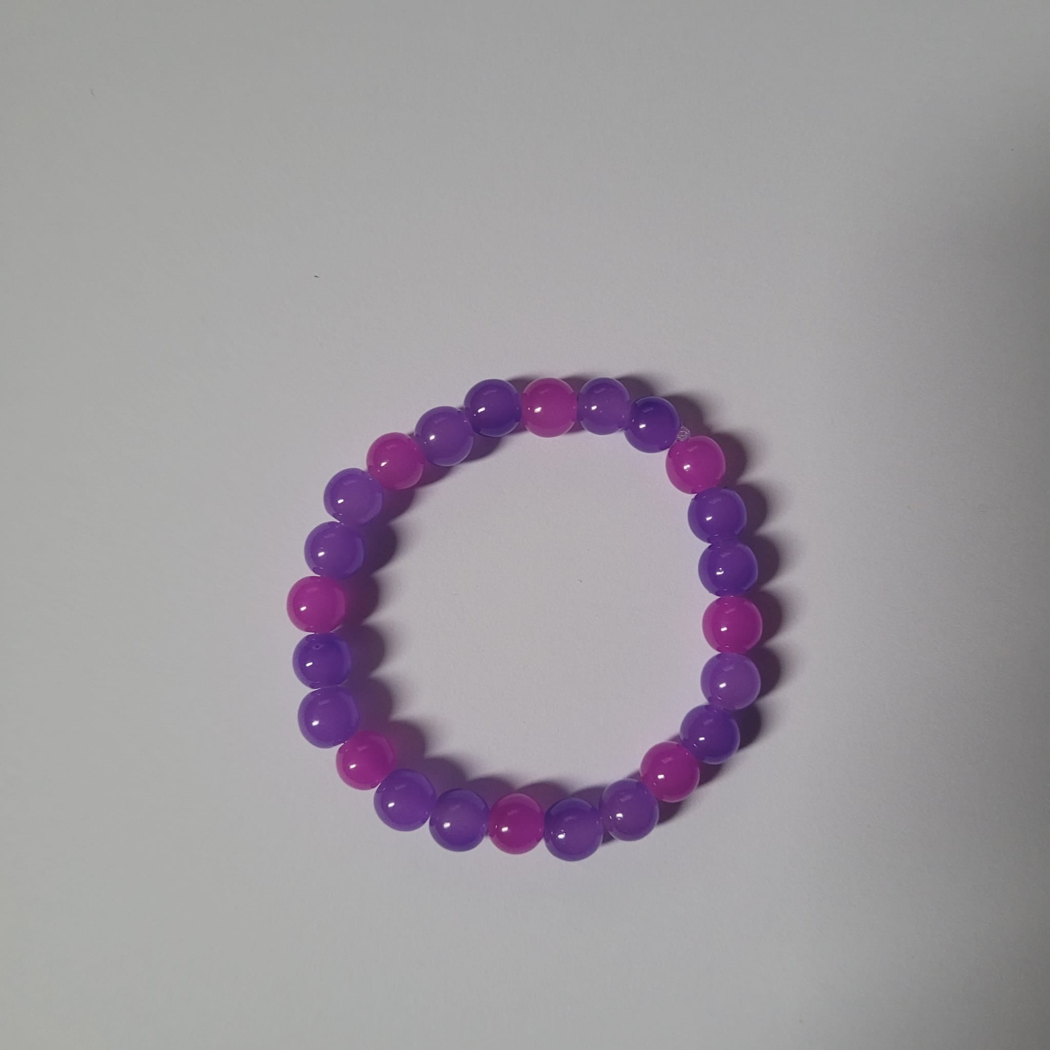 Glass Bead Bracelet Purple/Pink