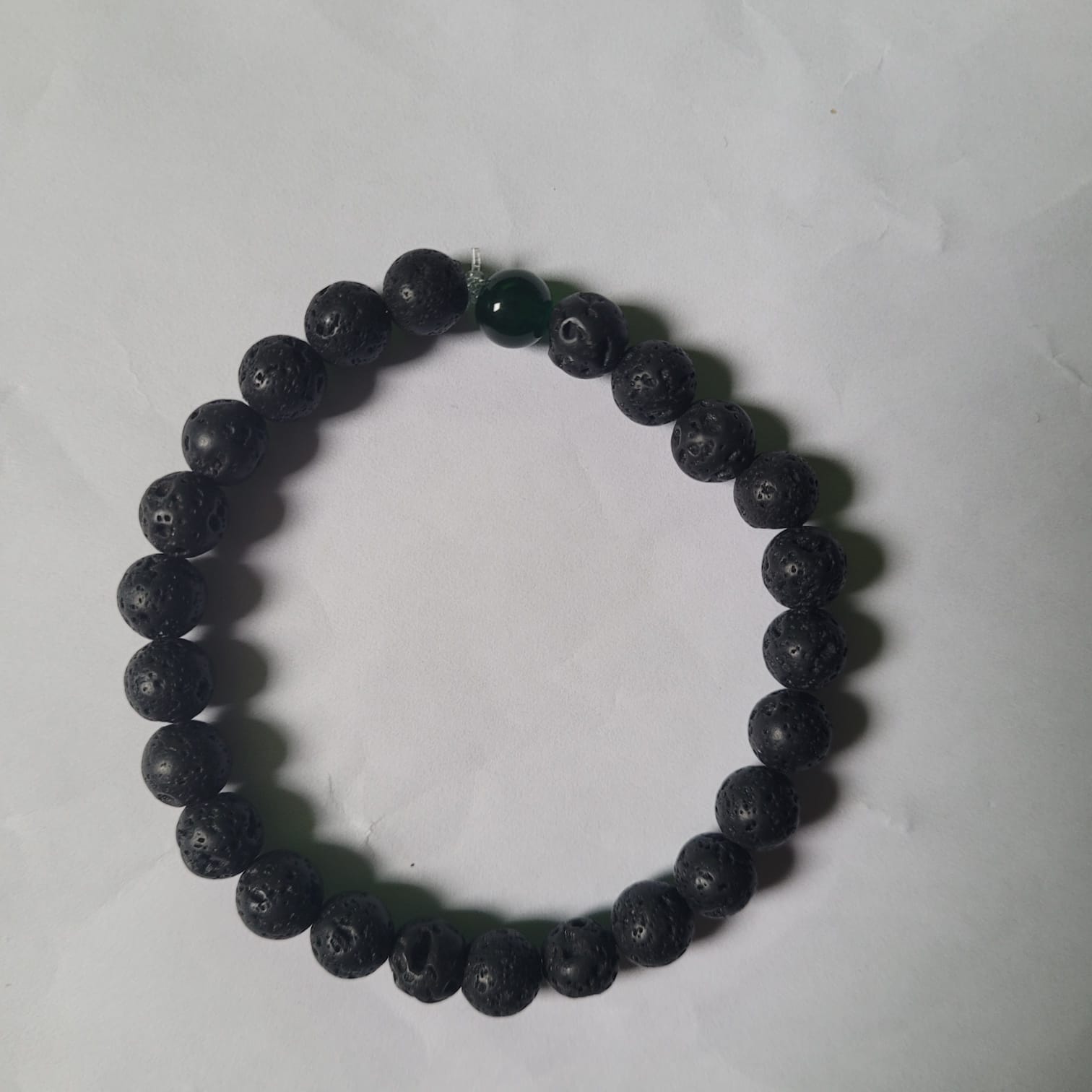 Moon Bead Bracelet Black/Green