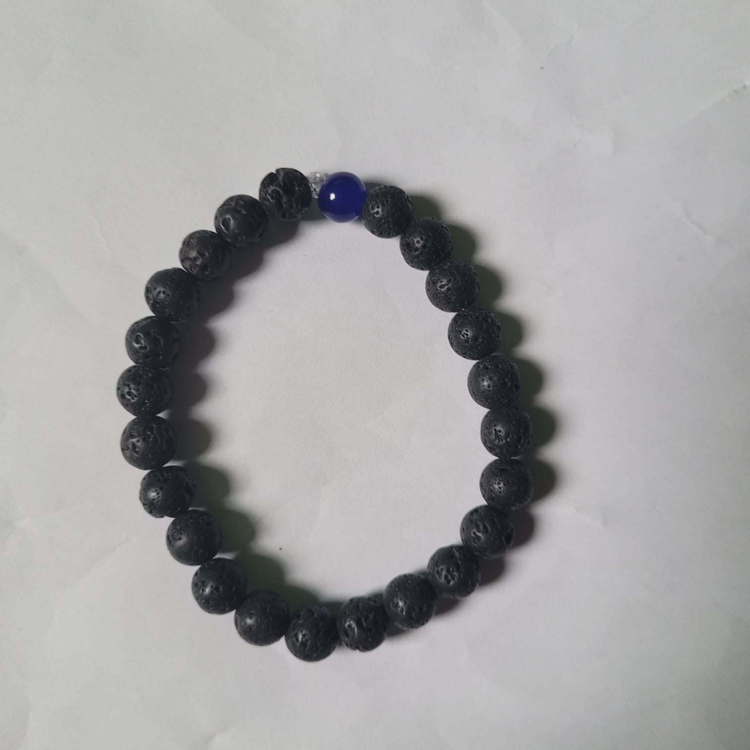 Moon Bead Bracelet Black/Blue