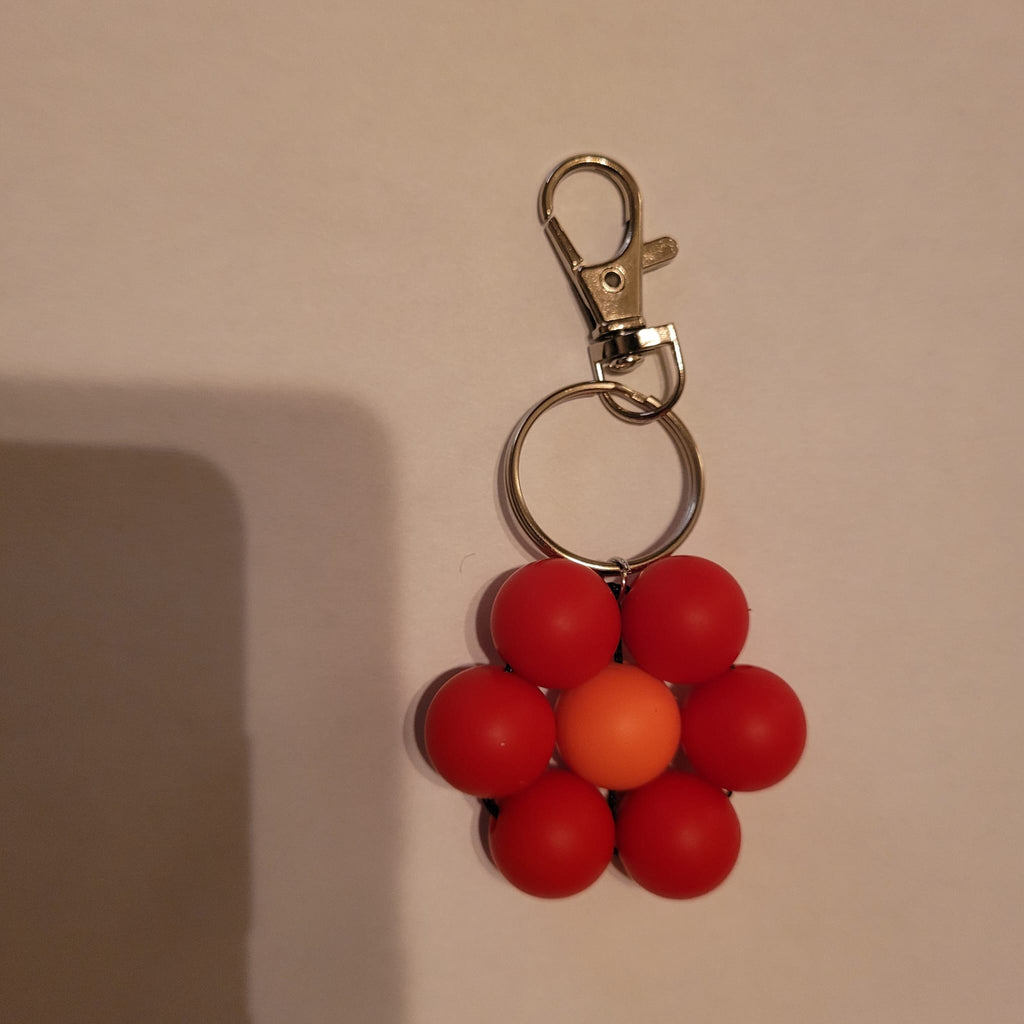 Silicone Flower Keychains