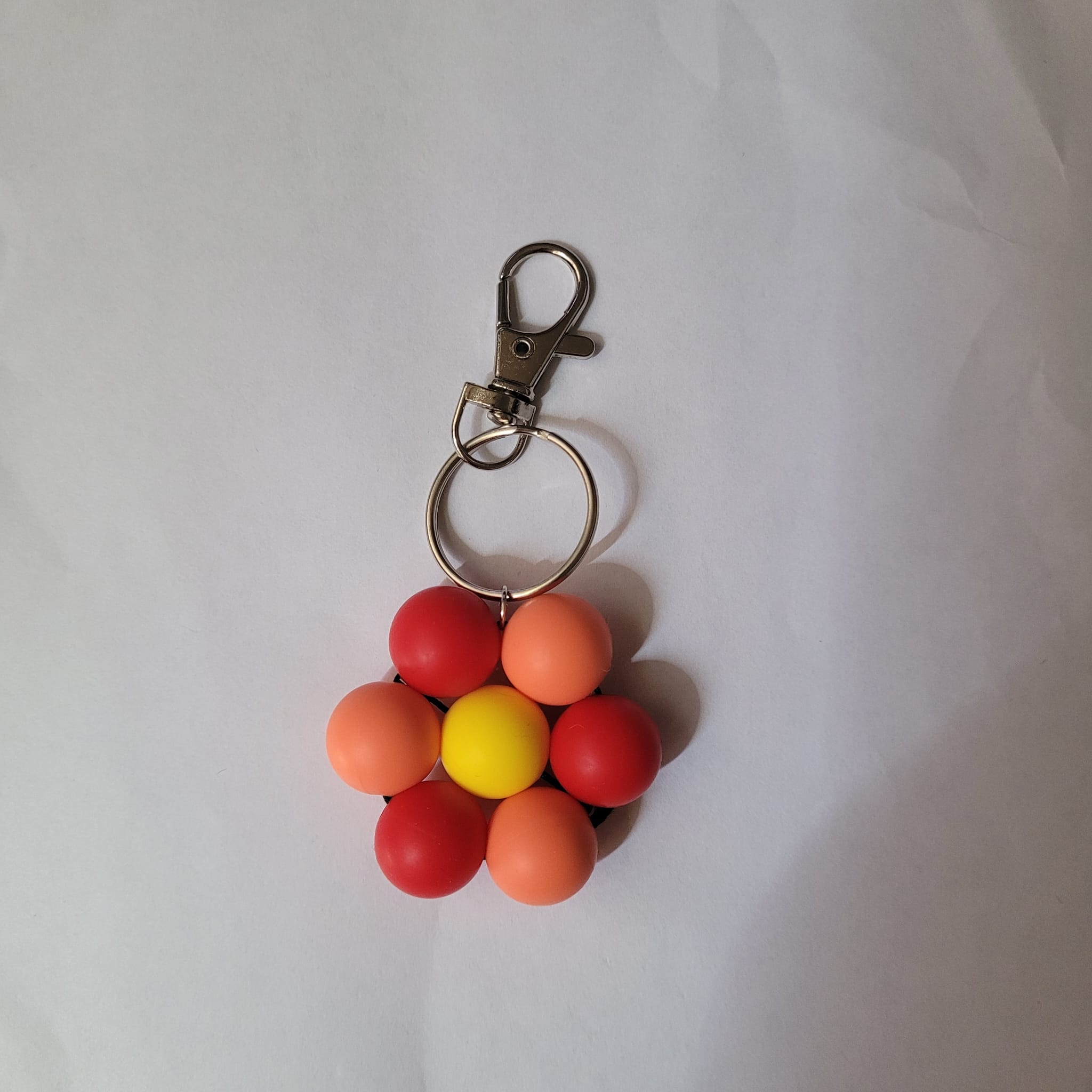 Silicone Flower Keychains