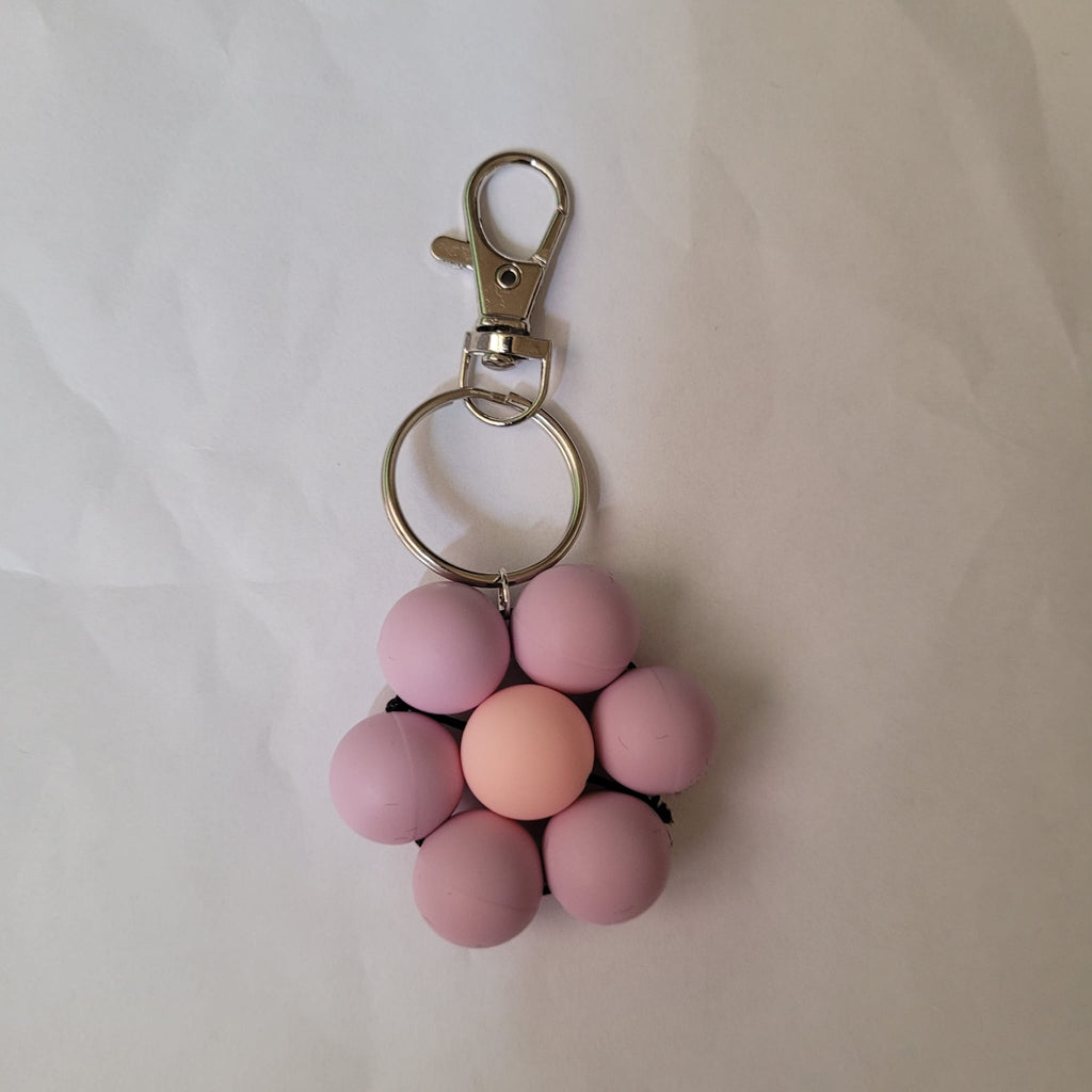Silicone Flower Keychains