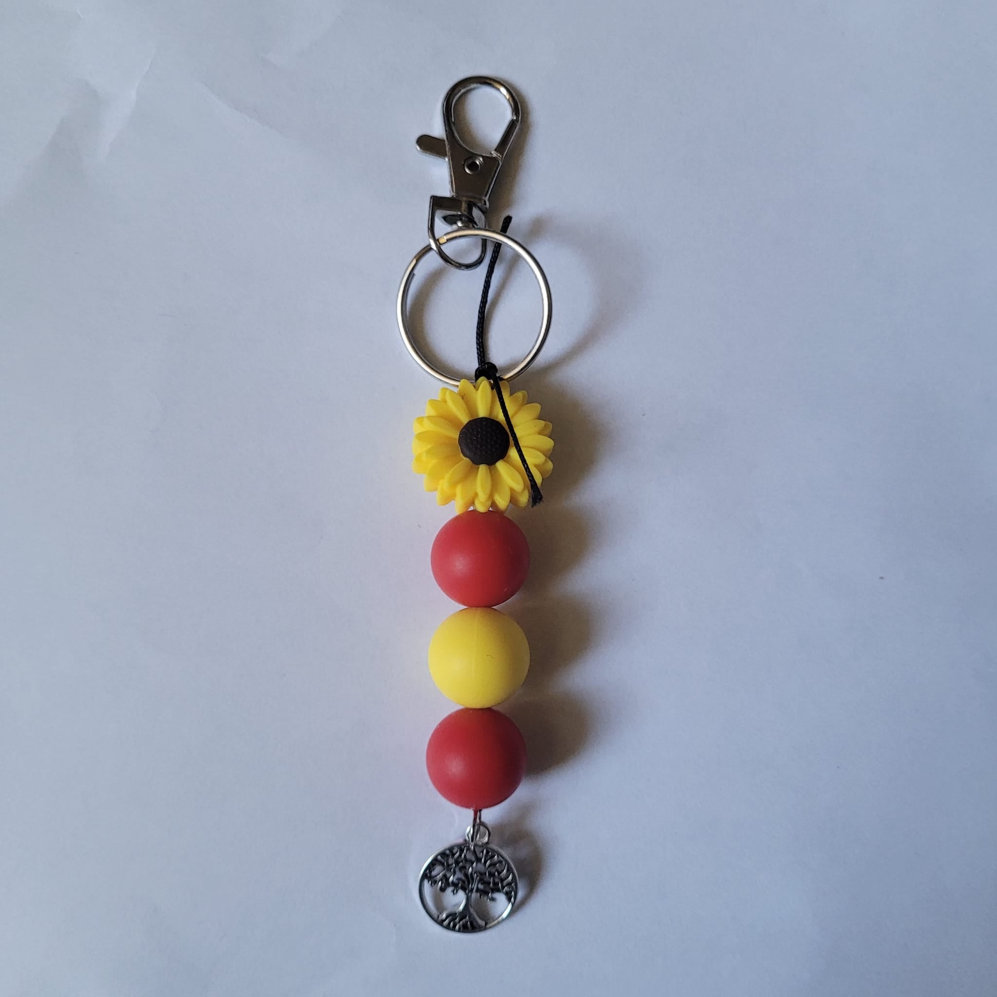 Multi Colour Silicone Keychain with Daisy