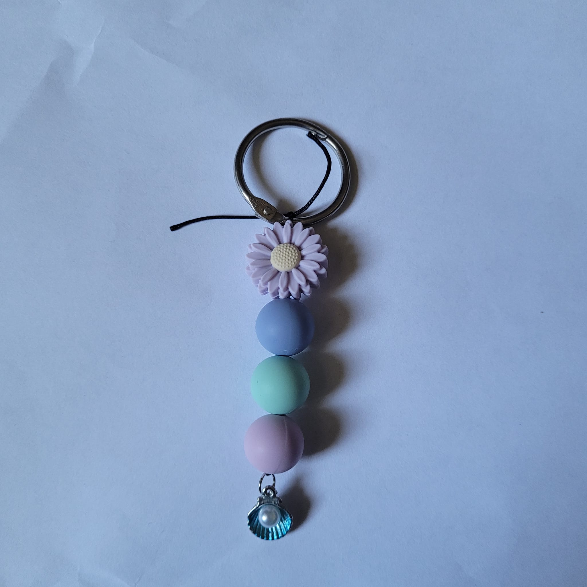 Multi Colour Silicone Keychain with Daisy