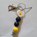 Multi Colour Silicone Keychain with Daisy