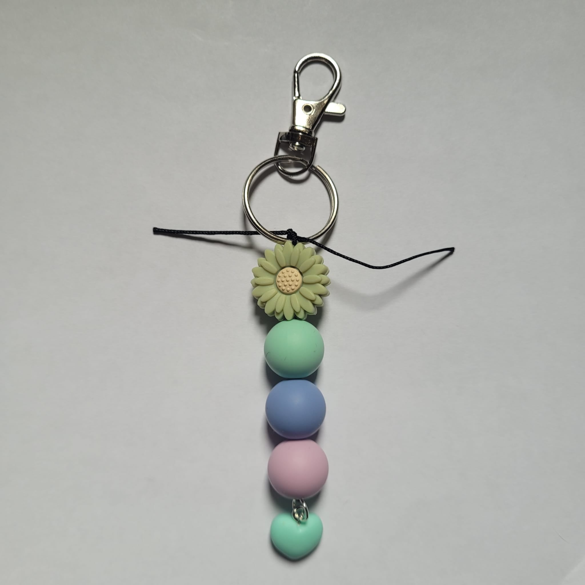 Multi Colour Silicone Keychain with Daisy
