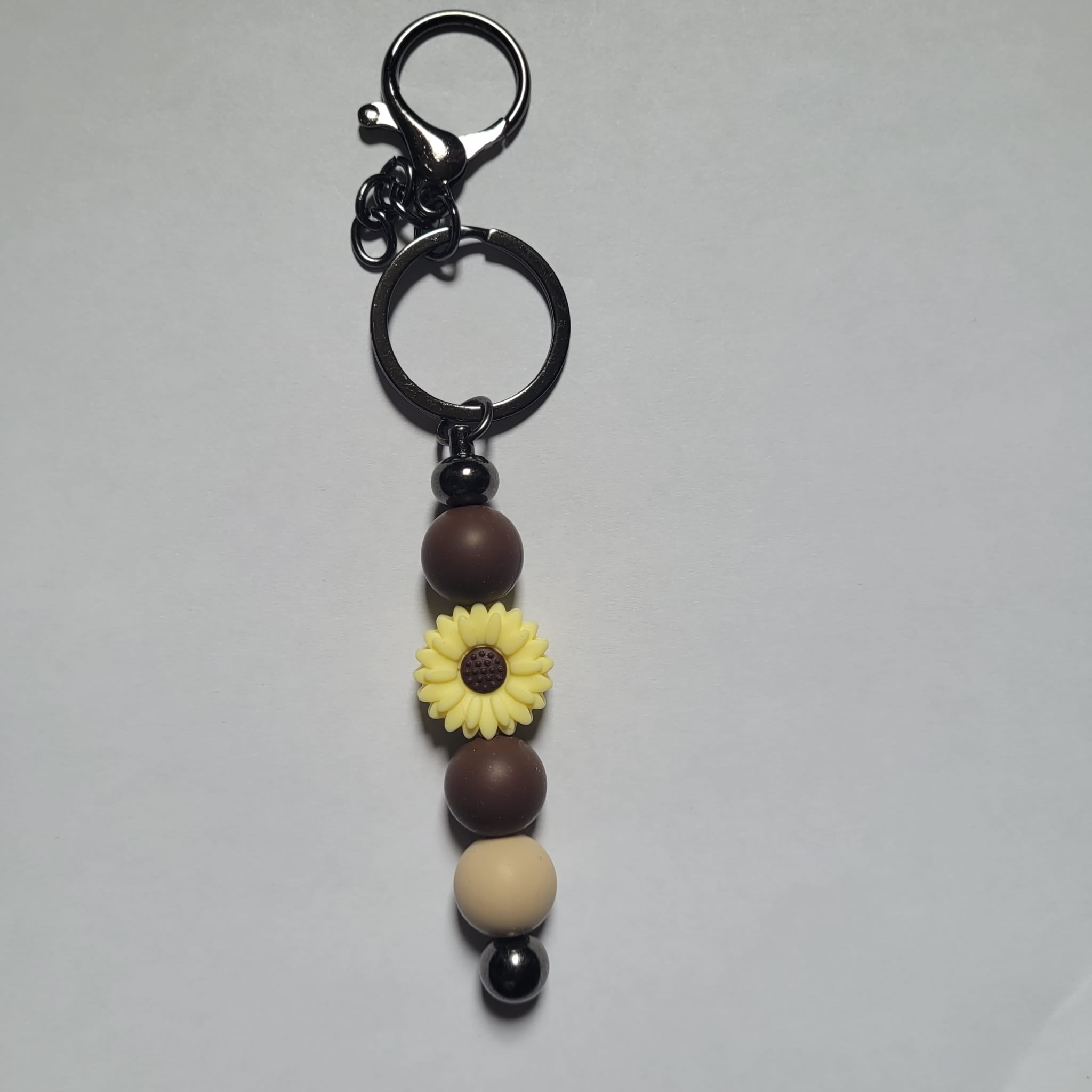 Multi Colour Silicone Keychain with Daisy