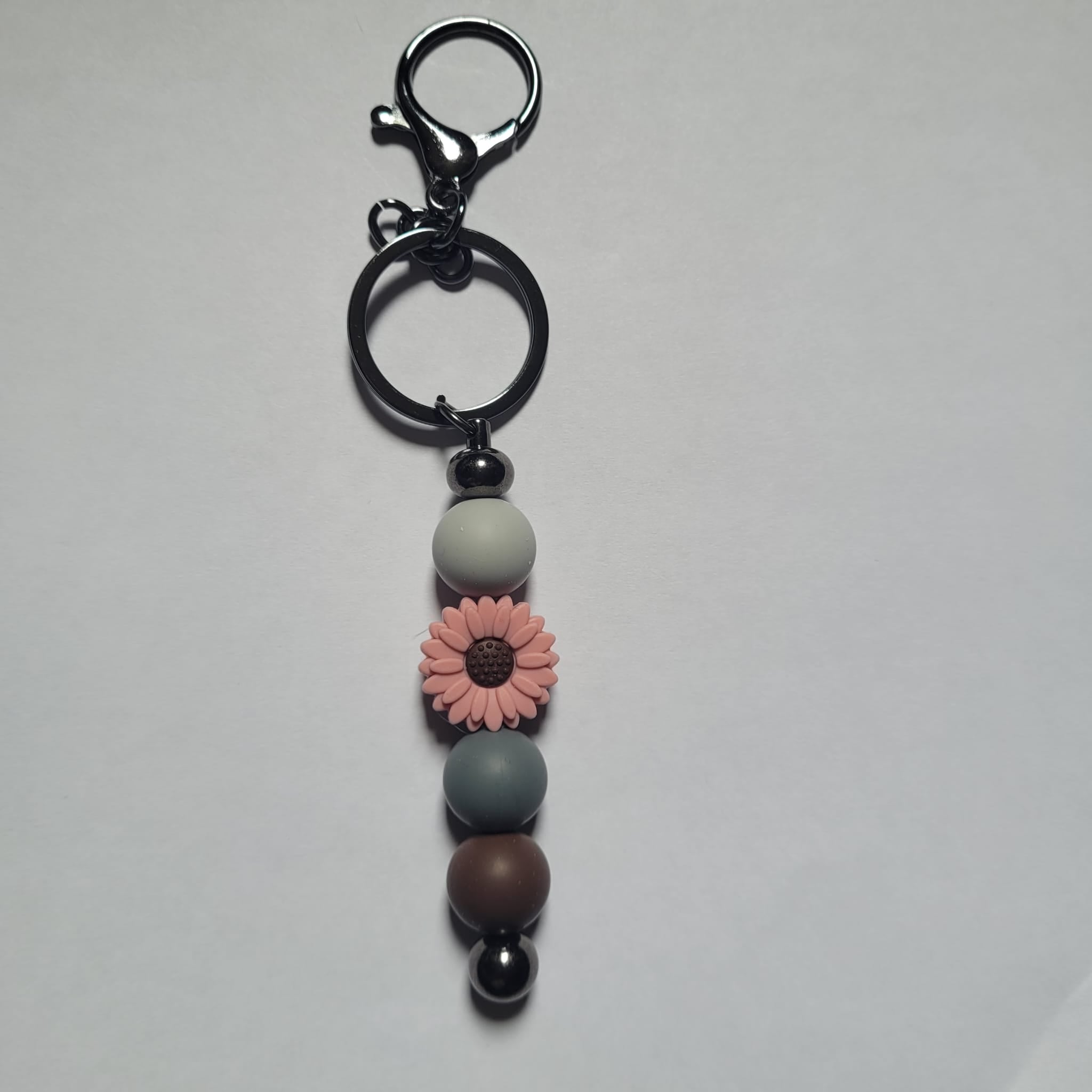 Multi Colour Silicone Keychain with Daisy