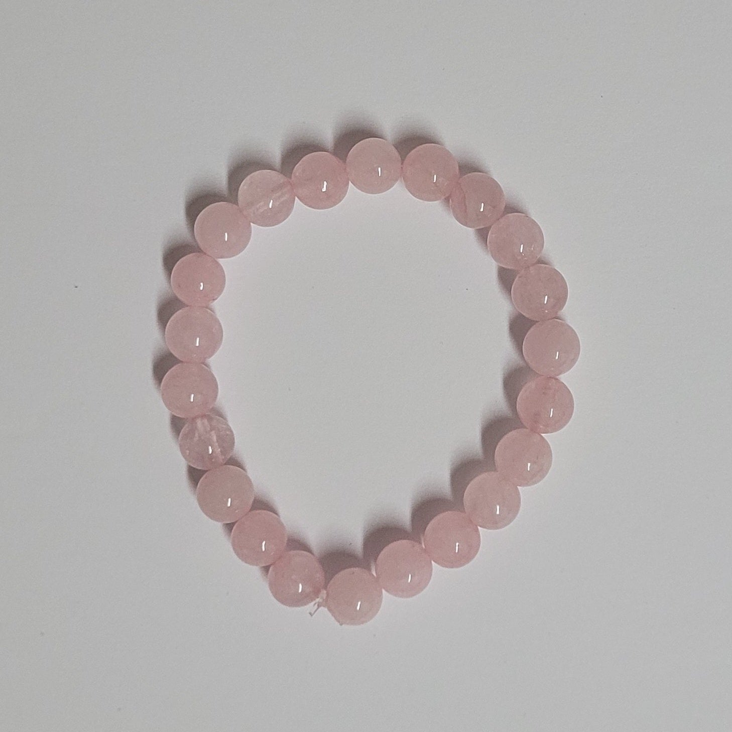 Natural Rose Quartz Bead Bracelet